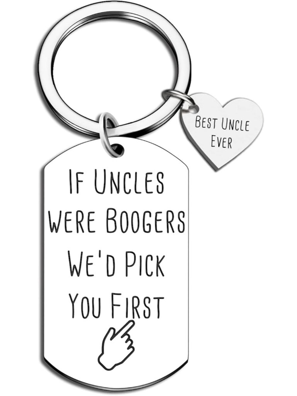Uncle Gifts for Fathers Day Uncles Gifts from Niece Nephew Funny Keychain